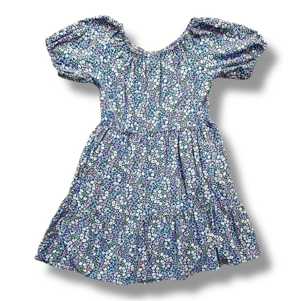 Cat & Jack | Floral Puff Sleeve Dress (M)
